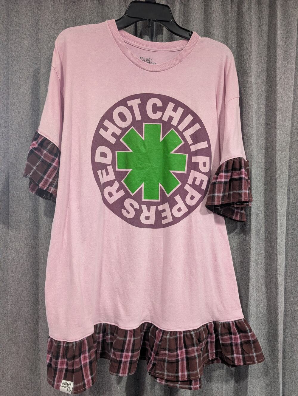 Upcycled Band Tee Dress - Red Hot Chili Peppers